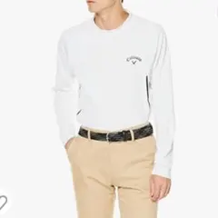 新品！[キャロウェイ] メンズ 長袖 モックネックシャツ ホワイト 3L