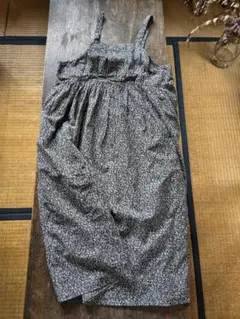 SM2 小花柄キャミワンピース　チャコールグレー