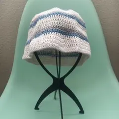 クロシェハット　クラッシャーハット　ビーニー　バケットハット　男女兼用　大きめ