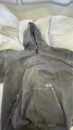 X-LARGE グレー フルジップ フード付きパーカー Lサイズ
