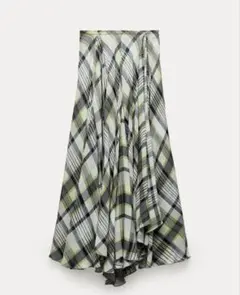ZARA COLLECTION チェック柄 プリントミディスカート
