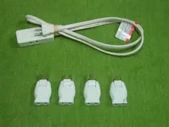 OHM オーム電機 スリムタップ 1個／フリープラグ アダプター 4個