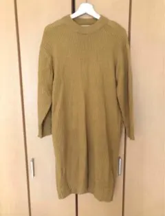 【SLY STANDARD】ニットワンピース 長袖 マスタード　F