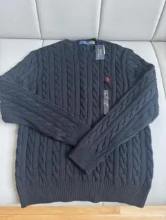 【新品】Polo Ralph Lauren ブラック ケーブルニットセーター