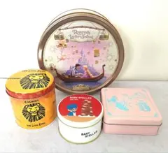 空き缶4個セット　ラプンツェル、ライオンキング他