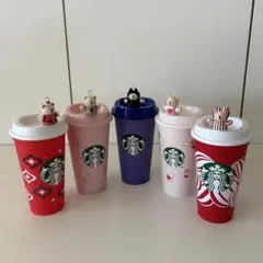 スタバ リユーザブルカップ 5点セット/スターバックス/ベアリスタ