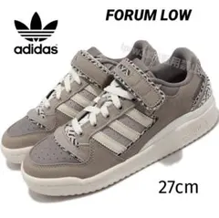 アディダス 27 天然皮革 スニーカー フォーラム ロー 靴 シューズ 総柄
