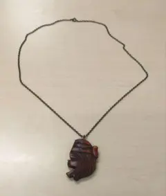 ペンダント　木製彫刻　ネックレス　昭和レトロ　レア　木彫り　アイヌ