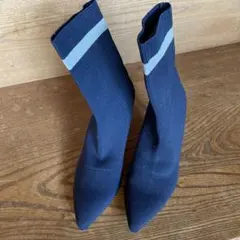 最終値下げザラ　ソックスブーツ　ネイビー　39