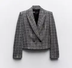 ZARA ウールブレンドクロップドブレザー XS ZARA ジャケット ウールブレンド クロップドジャケット - メルカリ