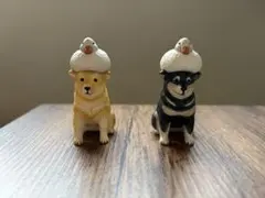 あかねの木彫り アヒルと犬 柴犬