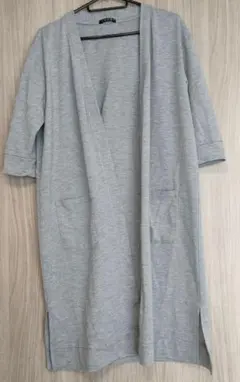 INGNI　ロングカーディガン　七分袖　ライトグレー