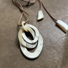 オリジナル❣️変形オーバル　バッファローホーンペンダント　水牛ネックレス　天然素材