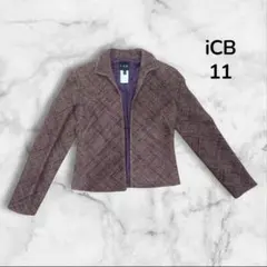 【美品】 iCB 長袖 ジャケット アウター 11 パープル J22のサムネイル
