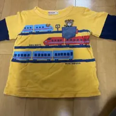 MIKI HOUSE 列車柄 長袖Tシャツ 60