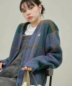 BEVERLYHILLSPOLOCLUBダブルジャガードモヘヤタッチカーディガン