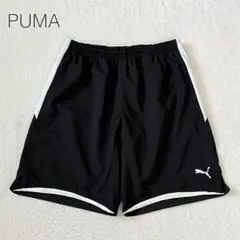 【プーマ】ハーフパンツ 短パン ドライメッシュ ロゴ刺繍 スポーツウェア 黒のサムネイル