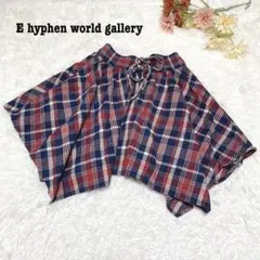 s.655【イーハイフンワールドギャラリー】フレアミニスカート 個性的 チェック