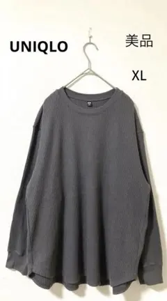 ユニクロ ワッフルクルーネックt