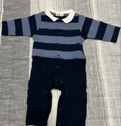 長袖ロンパース POLO 80 ボーダー