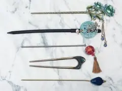 かんざし 髪飾り まとめ売り 洋風 薔薇 ＋おまけ