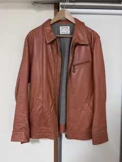 VICTIM ブラウンレザーコート X-LARGE ラムレザー