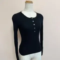 BURBERRY LONDON バーバリー ロンドン　黒　リブニット サイズ1