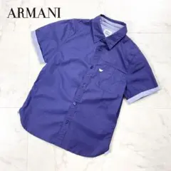 アルマーニジュニア 半袖シャツ キッズ ネイビー サイズ130*GD77