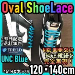 オーバルシューレース！UNCブルー！専用袋付き！エアジョーダンダンクSB10