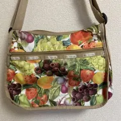 レスポートサック　SHOULDER BAG フルーツ柄ポーチ付き