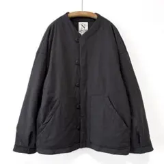 RNA-N 中綿カットソージャケット ノーカラー オーバーサイズ スミクロ