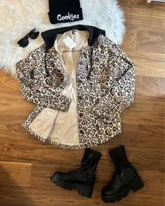 H&M ヒョウ柄フード付きjacket☀︎未使用