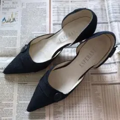 エスペランサ　ESPERANZA　パンプス　23.0　黒