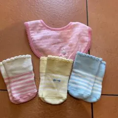 スタイ、靴下セット　女の子　新生児