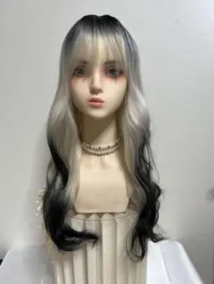 新品フルウィッグ　かつら　耐熱合成髪　ロングウェーブ ウィッグ グラデーションのサムネイル