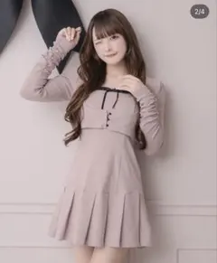 pium プリーツリブミニワンピセット - メルカリ