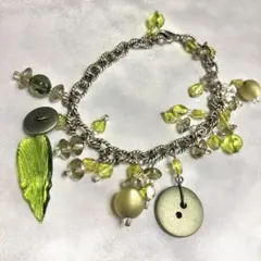 la droguerie ラ・ドログリー ビーズ ブレスレット 緑系ヴィンテージ 