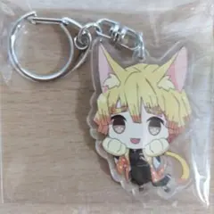 鬼滅の刃　アクリルキーホルダー　我妻善逸　ねこ