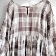 Samansa Mos2 （サマンサモスモス） 前後着チェック柄ワンピース