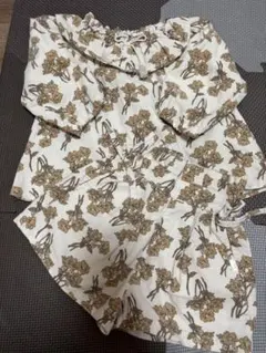バースデイ　テータテート　ママコラボ　花柄　襟付きブラウス　ショートパンツ