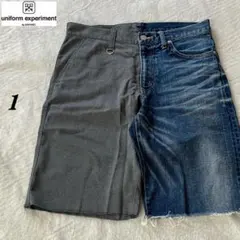 uniform experiment 再構築 ハーフデニムパンツ 1 日本製のサムネイル
