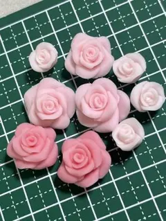 バラのデコレーションパーツ 9個セット