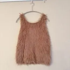 SEA ROOM LYNN ファー ベスト ブラウン