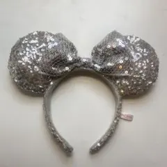 【即日発送可】ディズニー ミニー カチューシャ シルバー スパンコール