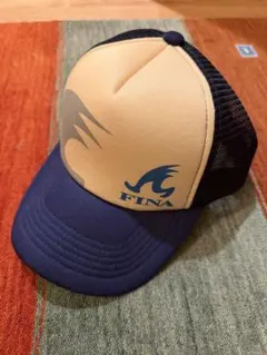 新品)FINA トラッカーキャップ ベージュ/ネイビー