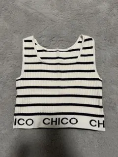 CHICO ストライプ ノースリーブ