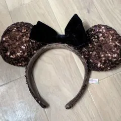 ミニーマウス スパンコール カチューシャ ミニーちゃん ディズニー クリスマス