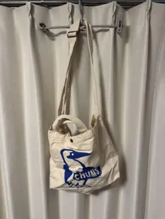 CHUMS アイボリーキャンバスショルダーバッグ
