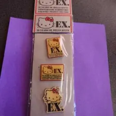 ハローキティ 30周年記念ピンバッジ 3個セット