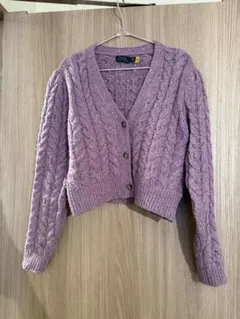 Polo Ralph Lauren ケーブル カーディガン パープル